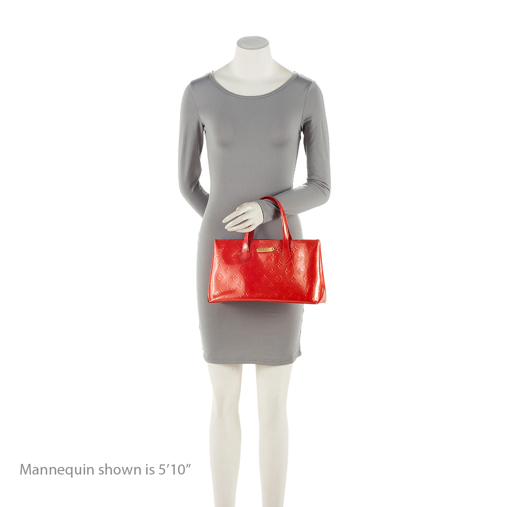 Louis Vuitton Monogram Vernis Wilshire PM Satchel (SHF-7MJQTZ)