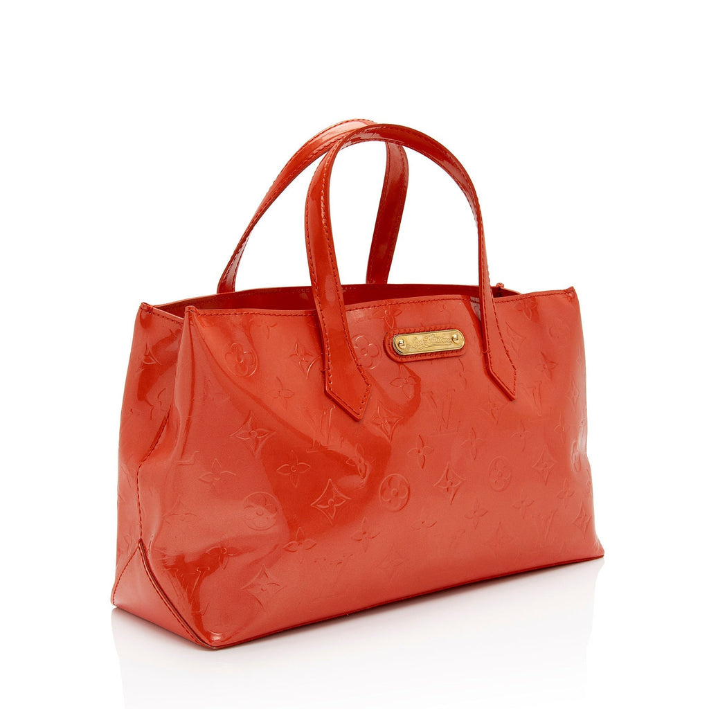 Louis Vuitton Monogram Vernis Wilshire PM Satchel (SHF-7MJQTZ)