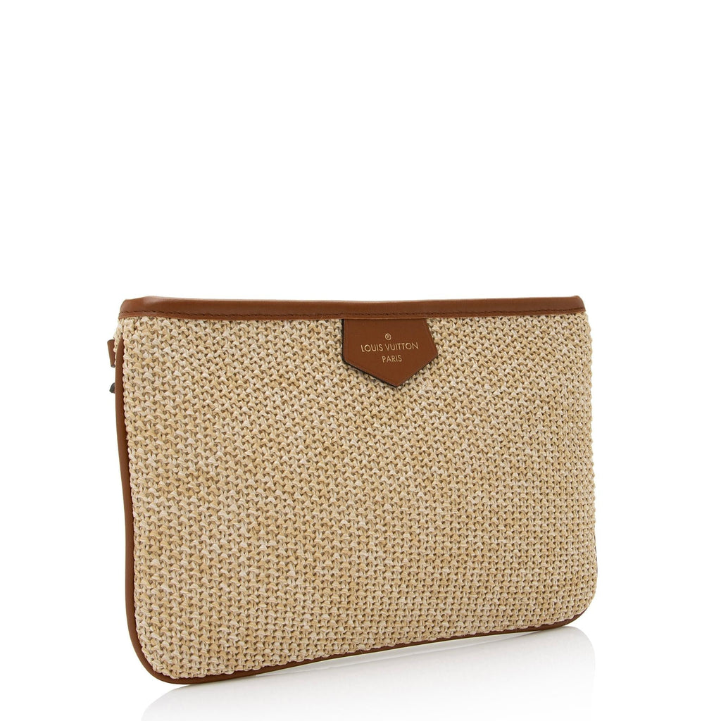 Louis Vuitton Raffia Pochette (SHF-Emz8og)