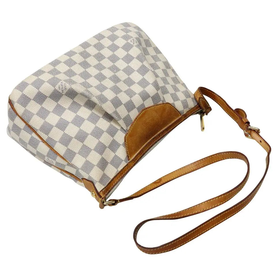 Louis Vuitton Siracusa Damier Azur PM Monogram Crossbody Bag LV-B0504P-0003