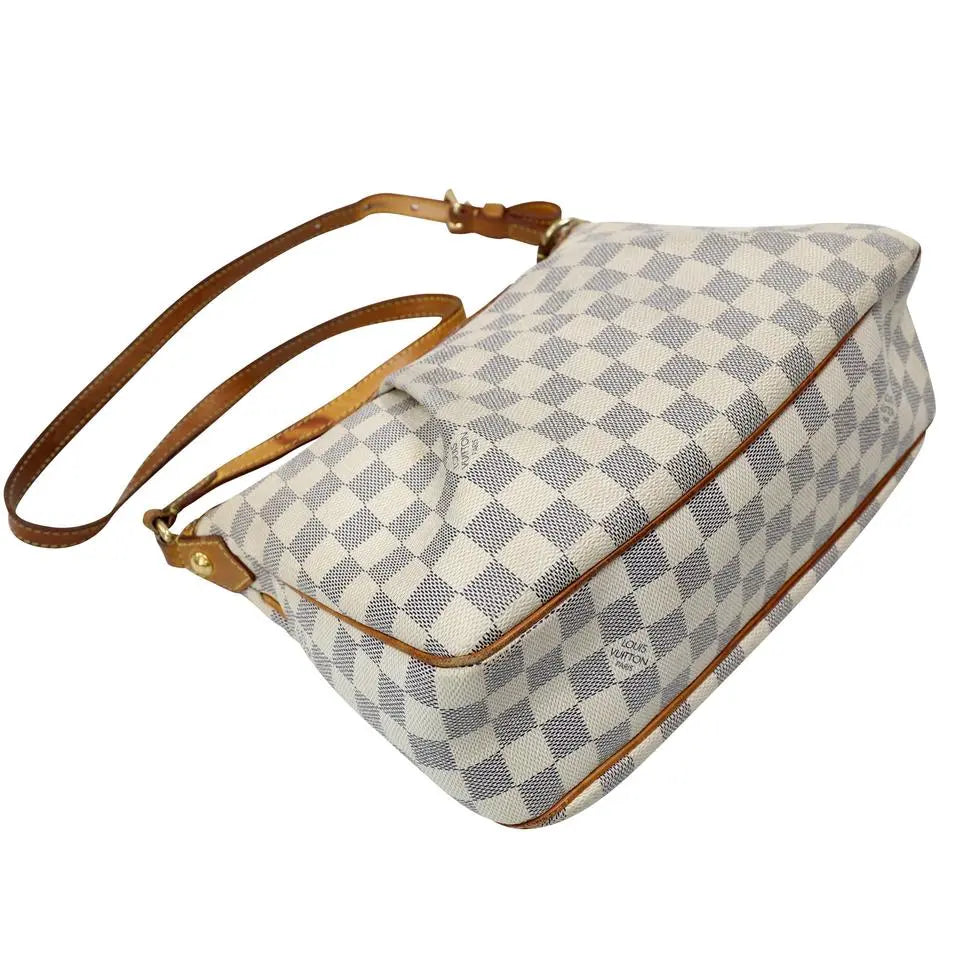 Louis Vuitton Siracusa Damier Azur PM Monogram Crossbody Bag LV-B0504P-0003