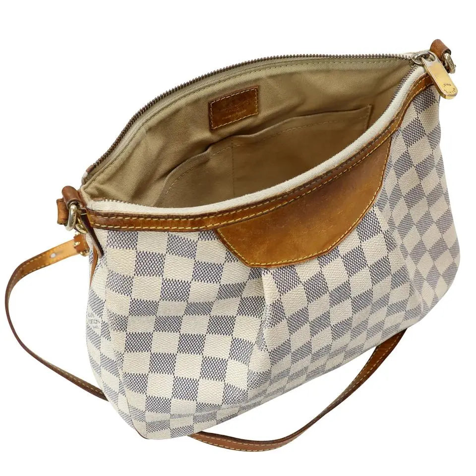 Louis Vuitton Siracusa Damier Azur PM Monogram Crossbody Bag LV-B0504P-0003