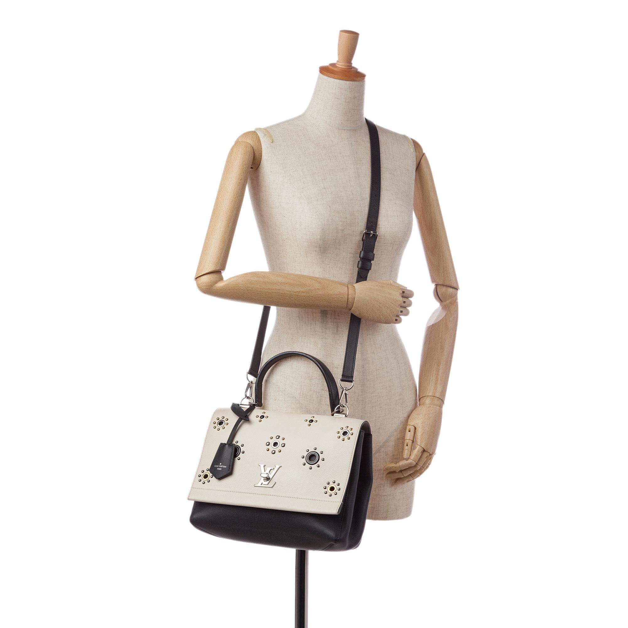 Louis Vuitton Spring 2017 LockMe II Mechanical Flowers Satchel (SHG-36892)