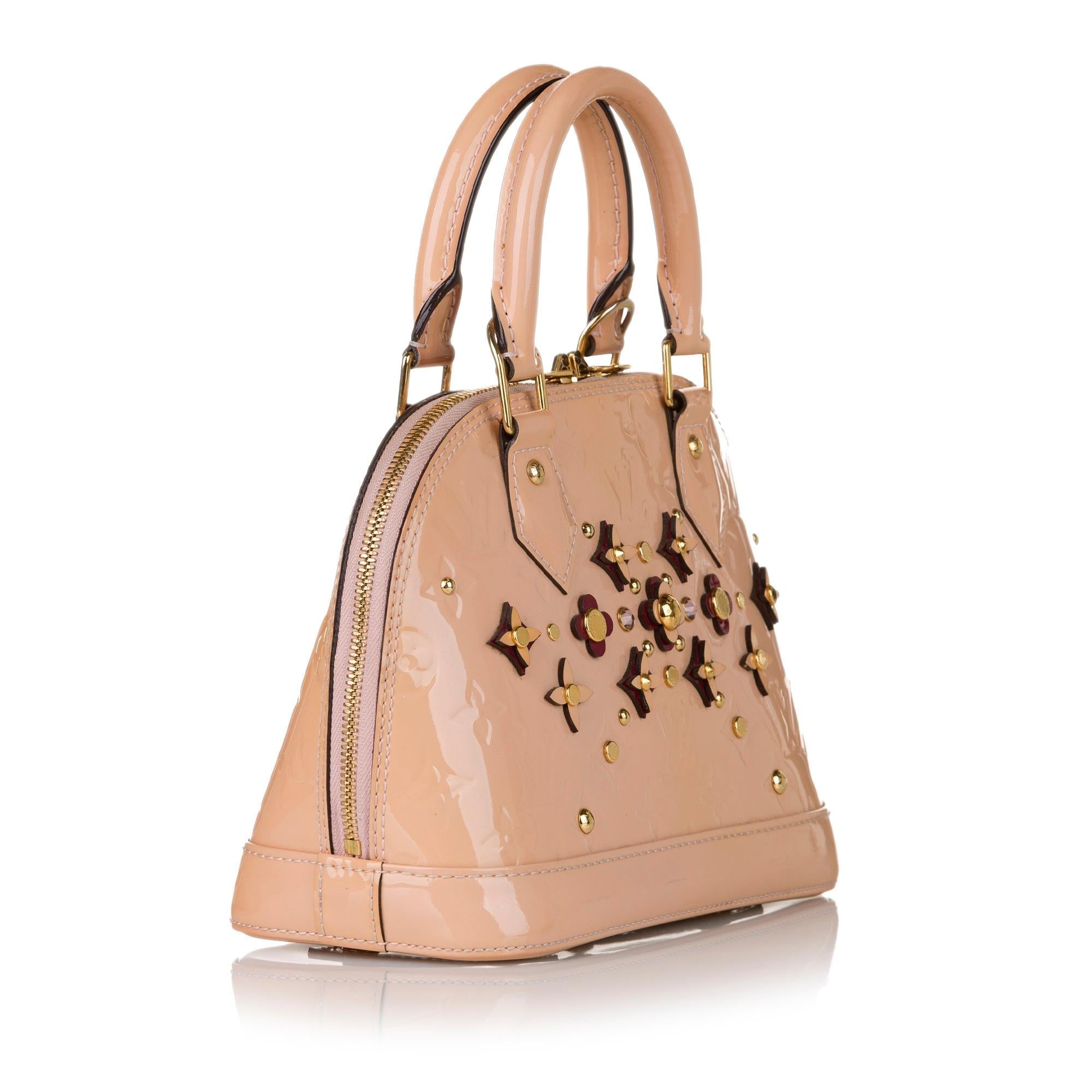 Louis Vuitton Vernis Flower Alma BB (SHG-32578)