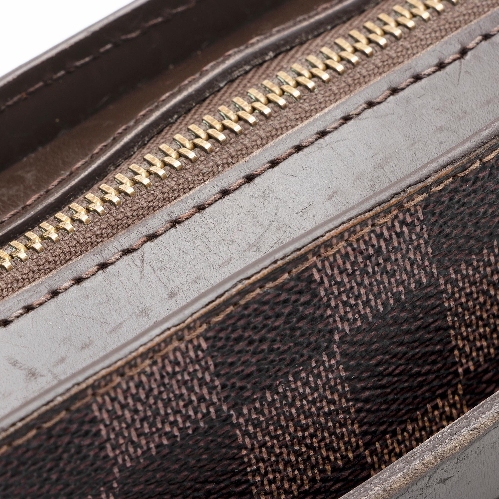 Louis Vuitton Vintage Damier Ebene Saint Louis Wristlet Clutch (SHF-22250)