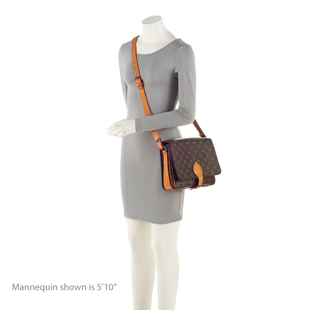 Louis Vuitton Vintage Monogram Canvas Cartouchiere GM Shoulder Bag (SHF-21275)