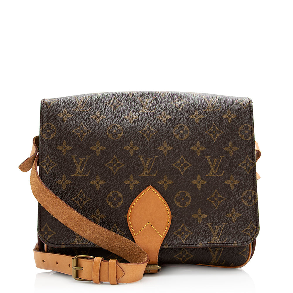 Louis Vuitton Vintage Monogram Canvas Cartouchiere GM Shoulder Bag (SHF-21303)