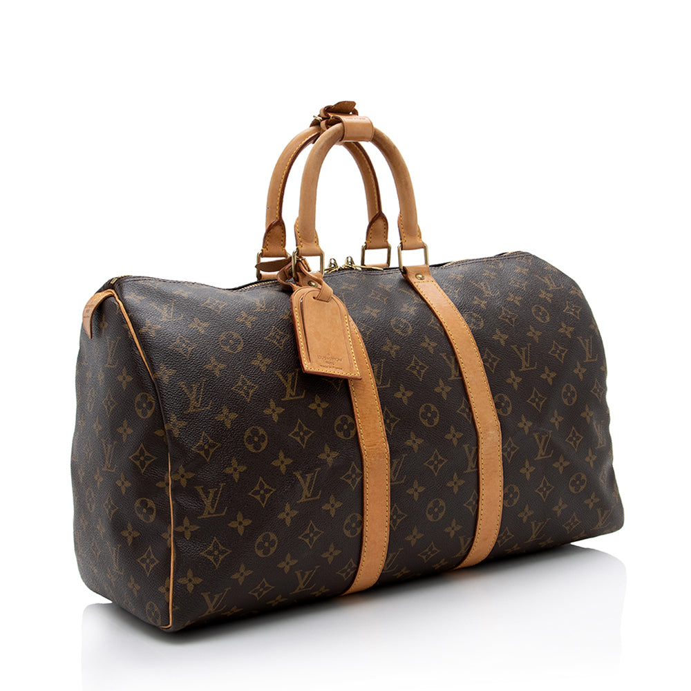 Louis Vuitton Vintage Monogram Canvas Keepall 45 Duffel Bag (SHF-16876)