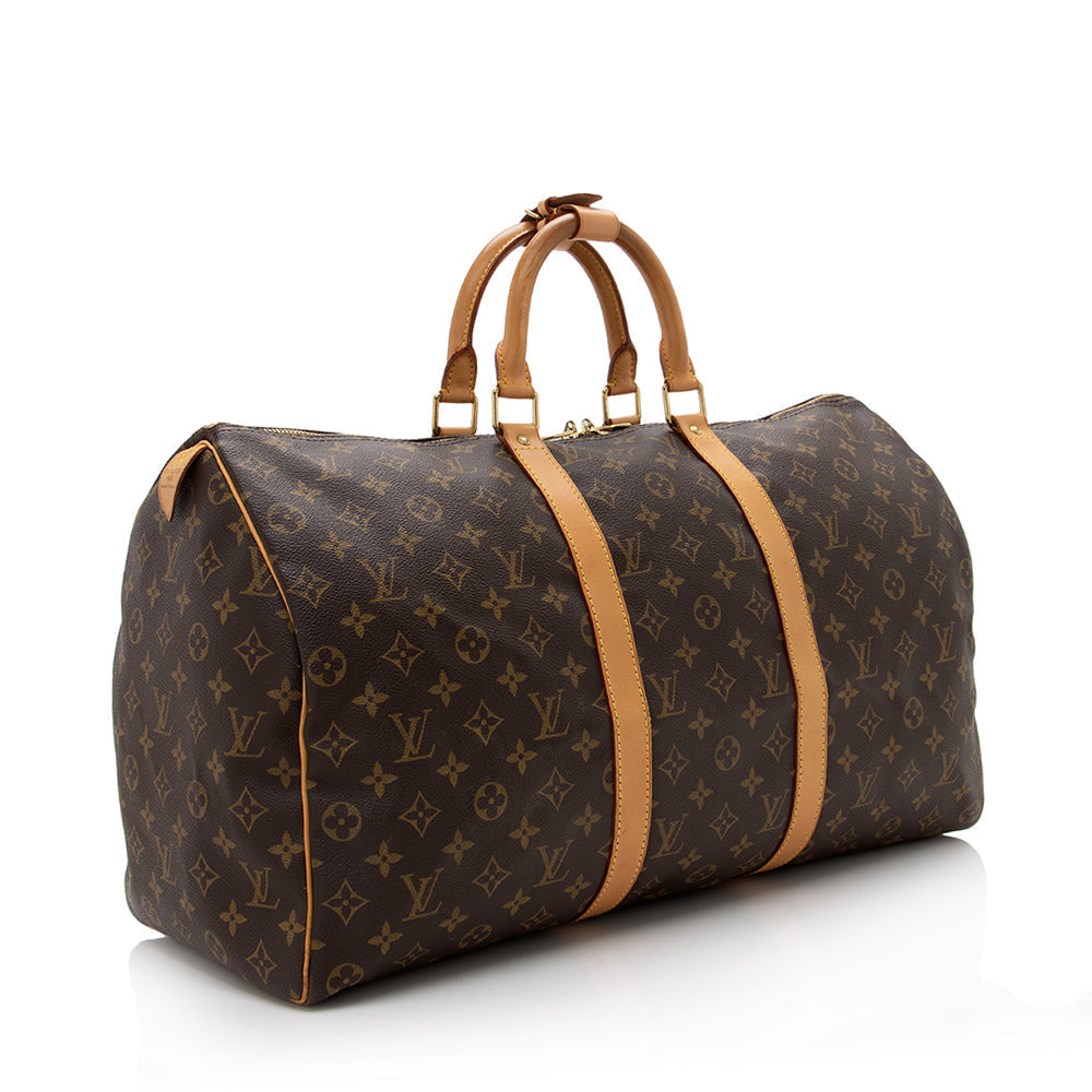 Louis Vuitton Vintage Monogram Canvas Keepall 50 Duffel Bag (SHF-17140)