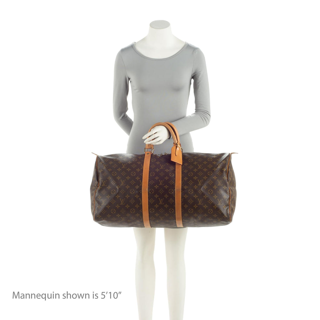 Louis Vuitton Vintage Monogram Canvas Keepall 55 Duffle Bag (SHF-7T21wA)