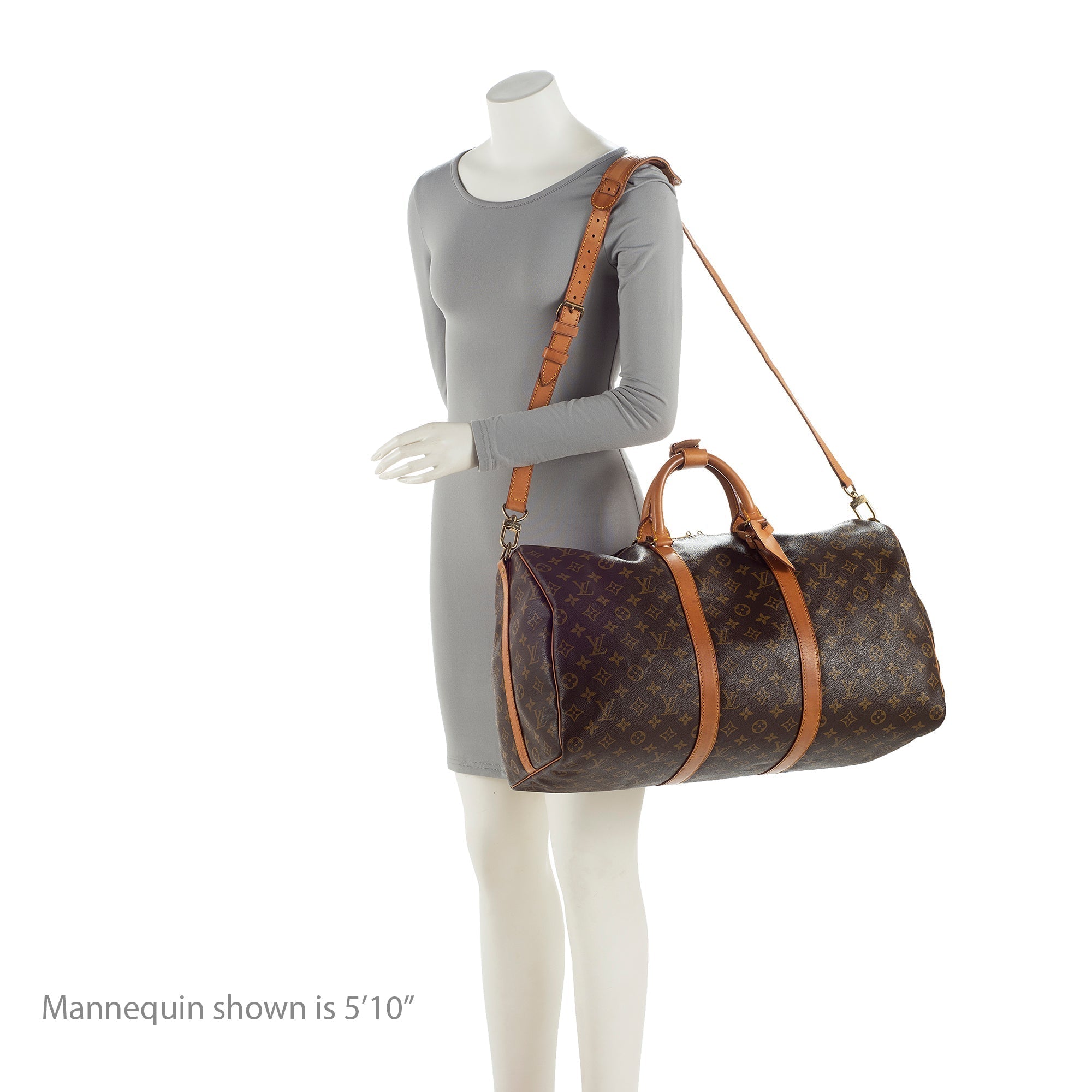 Louis Vuitton Vintage Monogram Canvas Keepall Bandouliere 50 Duffel Bag (SHF-22254)