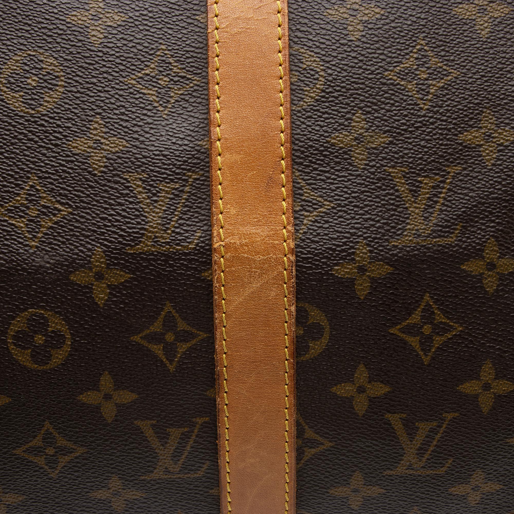 Louis Vuitton Vintage Monogram Canvas Keepall Bandouliere 50 Duffle Bag (SHF-RB8b0U)