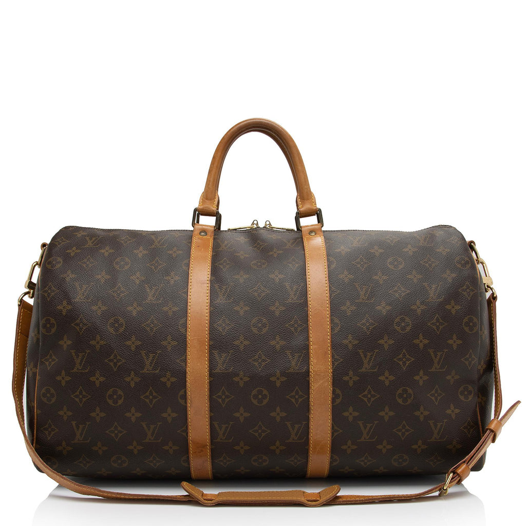 Louis Vuitton Vintage Monogram Canvas Keepall Bandouliere 50 Duffle Bag (SHF-RB8b0U)