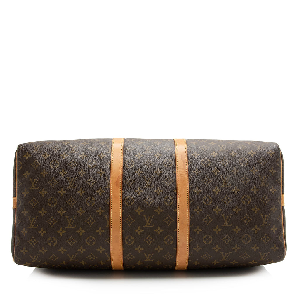 Louis Vuitton Vintage Monogram Canvas Keepall Bandouliere 55 Duffle Bag (SHF-22615)