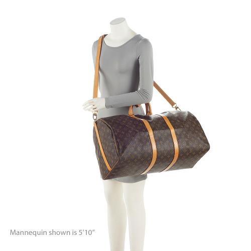 Louis Vuitton Vintage Monogram Canvas Keepall Bandouliere 55 Duffle Bag (SHF-22615)