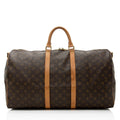 Louis Vuitton Vintage Monogram Canvas Keepall Bandouliere 55 Duffle Bag (SHF-22479)