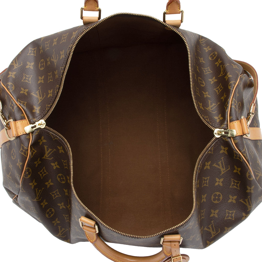 Louis Vuitton Vintage Monogram Canvas Keepall Bandouliere 55 Duffle Bag (SHF-PQTyV5)
