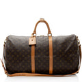 Louis Vuitton Vintage Monogram Canvas Keepall Bandouliere 55 Duffle Bag (SHF-KRqlod)