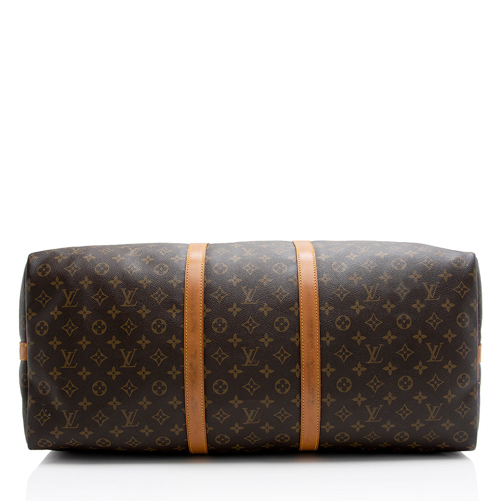 Louis Vuitton Vintage Monogram Canvas Keepall Bandouliere 60 Duffel Bag (SHF-21625)