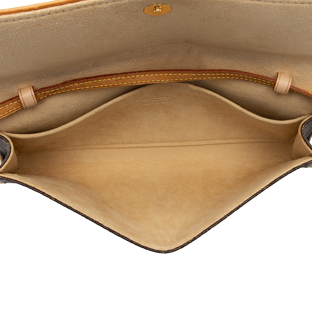 Louis Vuitton Vintage Monogram Canvas Pochette Twin GM Shoulder Bag (SHF-18399)