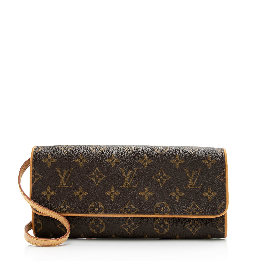 Louis Vuitton Vintage Monogram Canvas Pochette Twin GM Shoulder Bag (SHF-23821)