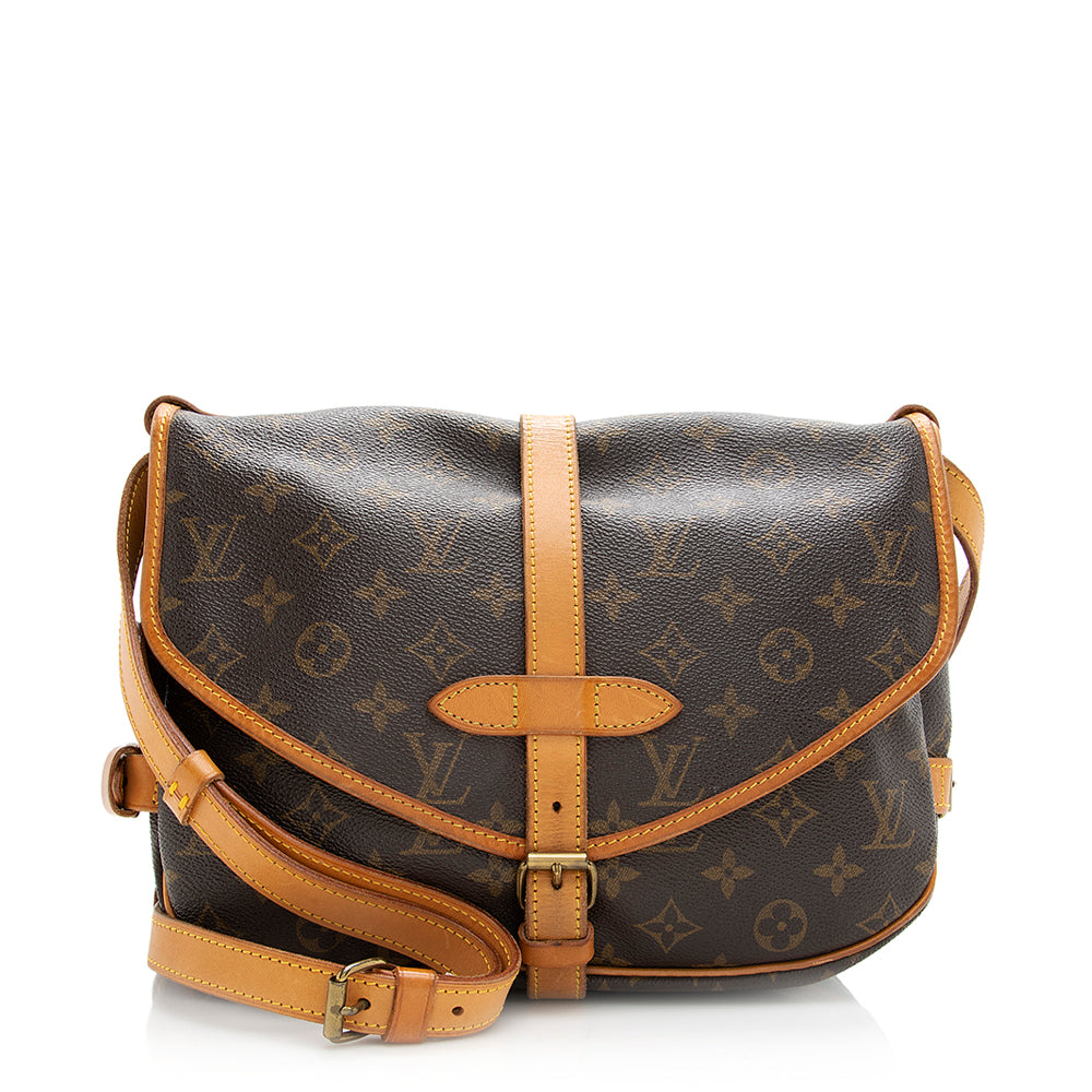 Louis Vuitton Vintage Monogram Canvas Saumur 30 Messenger Bag (SHF-qN3Go7)