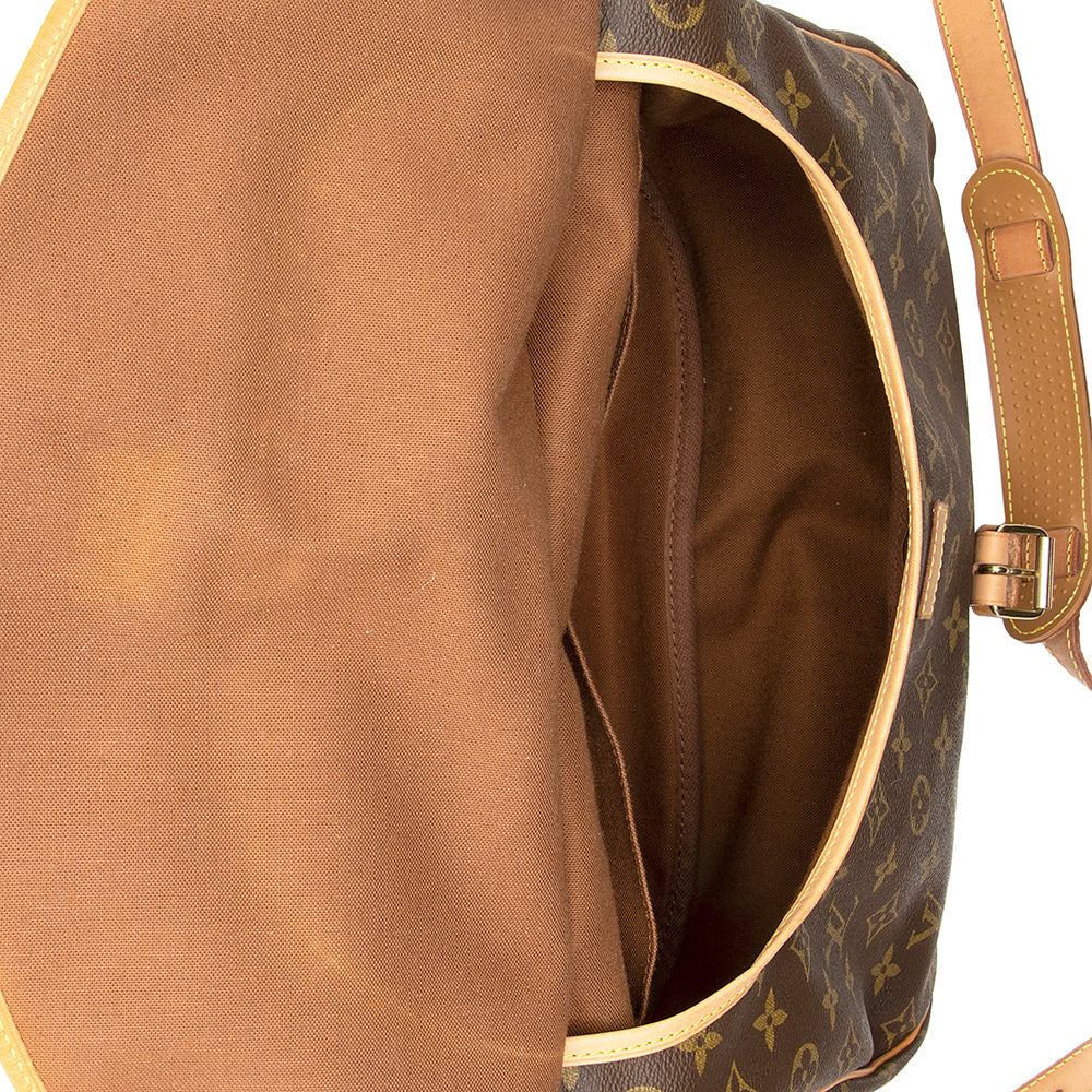 Louis Vuitton Vintage Monogram Canvas Saumur 35 Messenger Bag (SHF-20371)