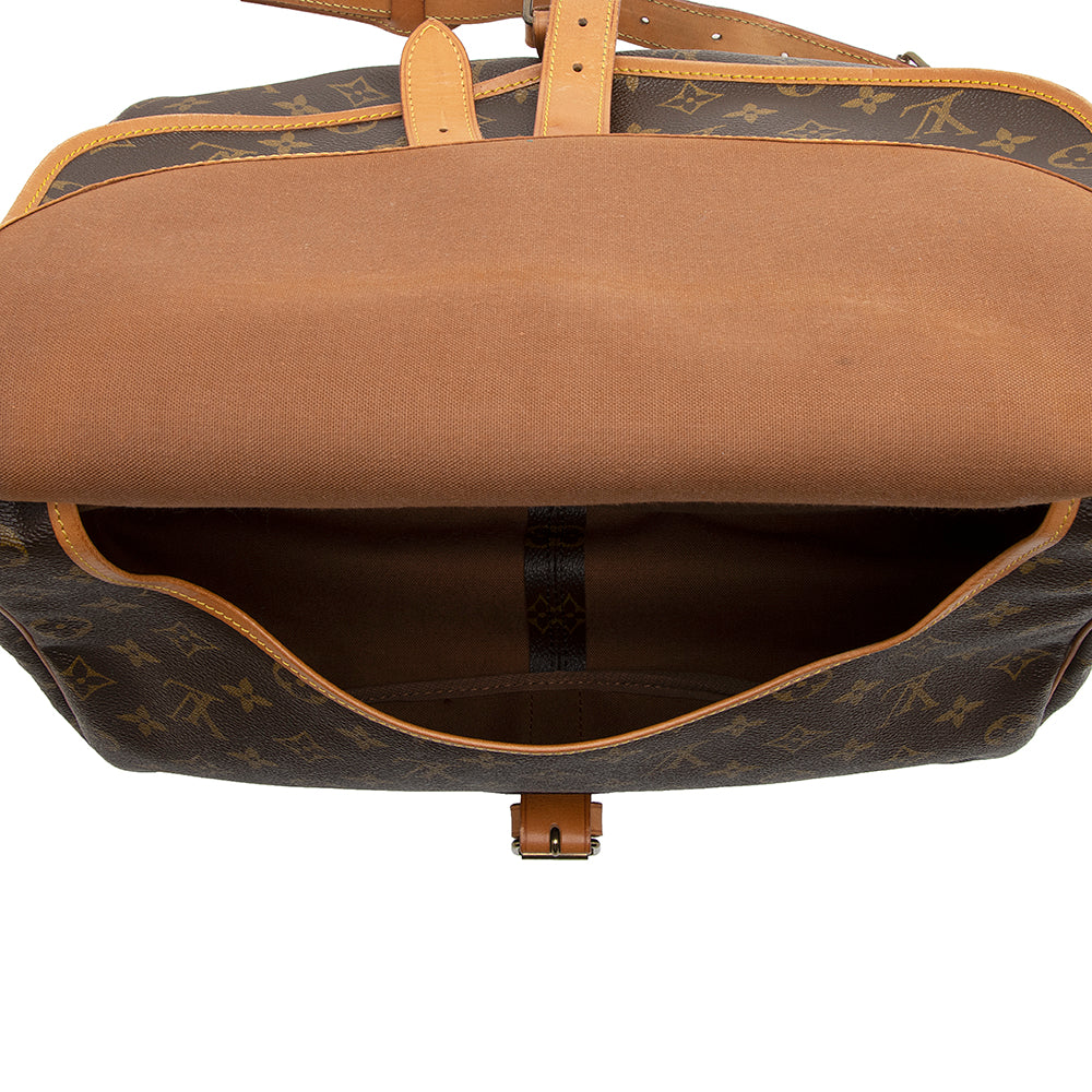 Louis Vuitton Vintage Monogram Canvas Saumur 35 Messenger Bag (SHF-20858)