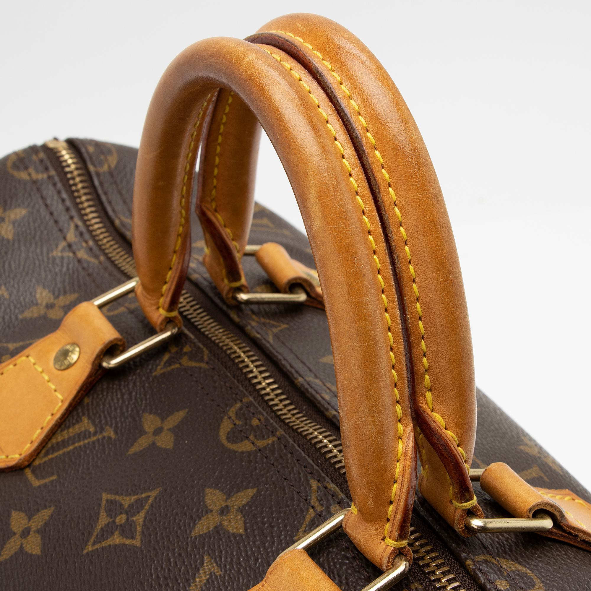 Louis Vuitton Vintage Monogram Canvas Speedy 35 Satchel (SHF-Ie8qGw)