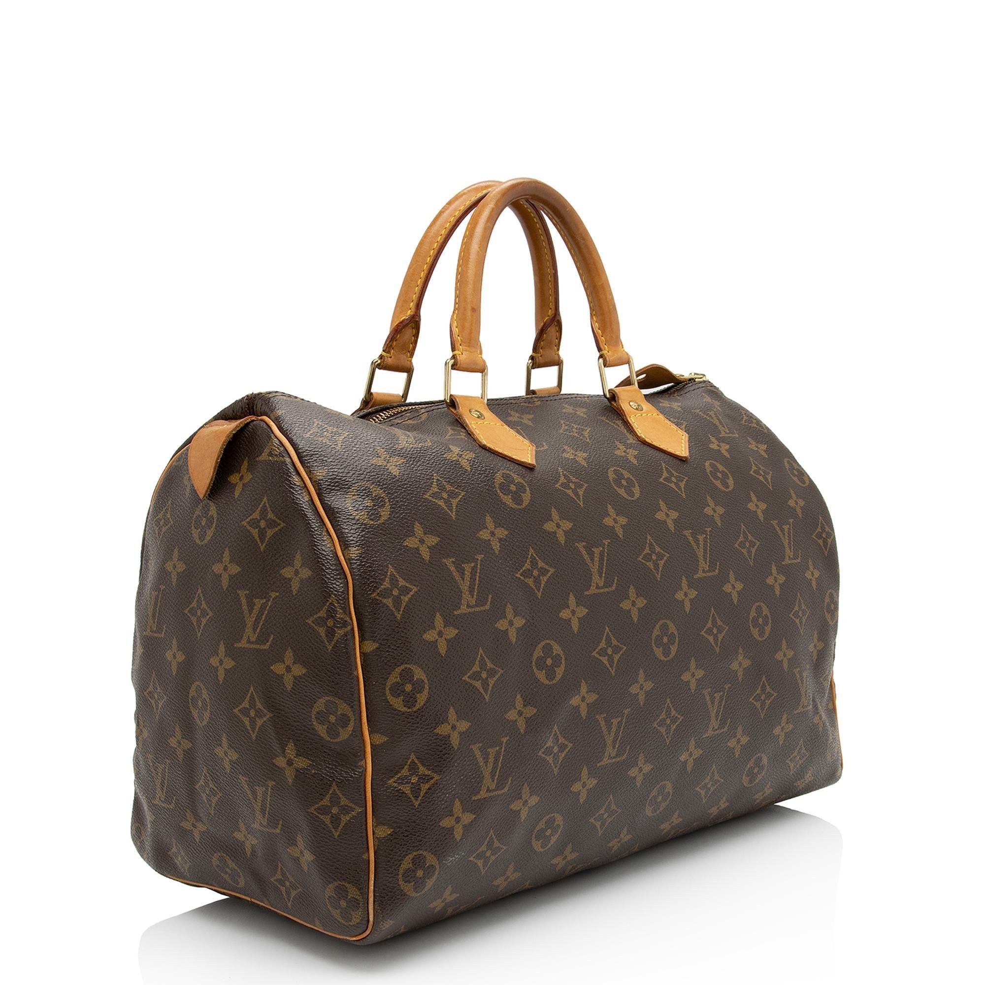 Louis Vuitton Vintage Monogram Canvas Speedy 35 Satchel (SHF-Ie8qGw)
