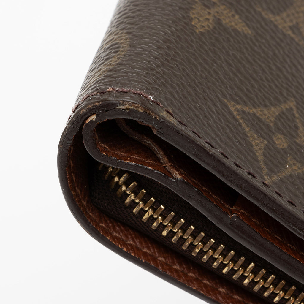 Louis Vuitton Vintage Monogram Canvas Zipped Compact Wallet (SHF-slTJTi)