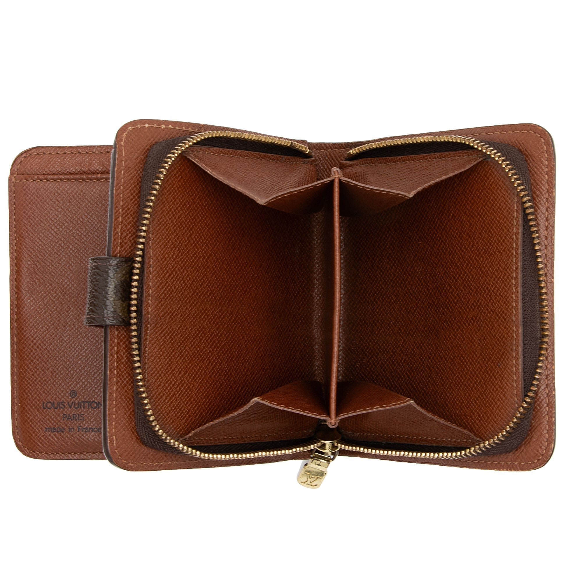 Louis Vuitton Vintage Monogram Canvas Zipped Compact Wallet (SHF-slTJTi)