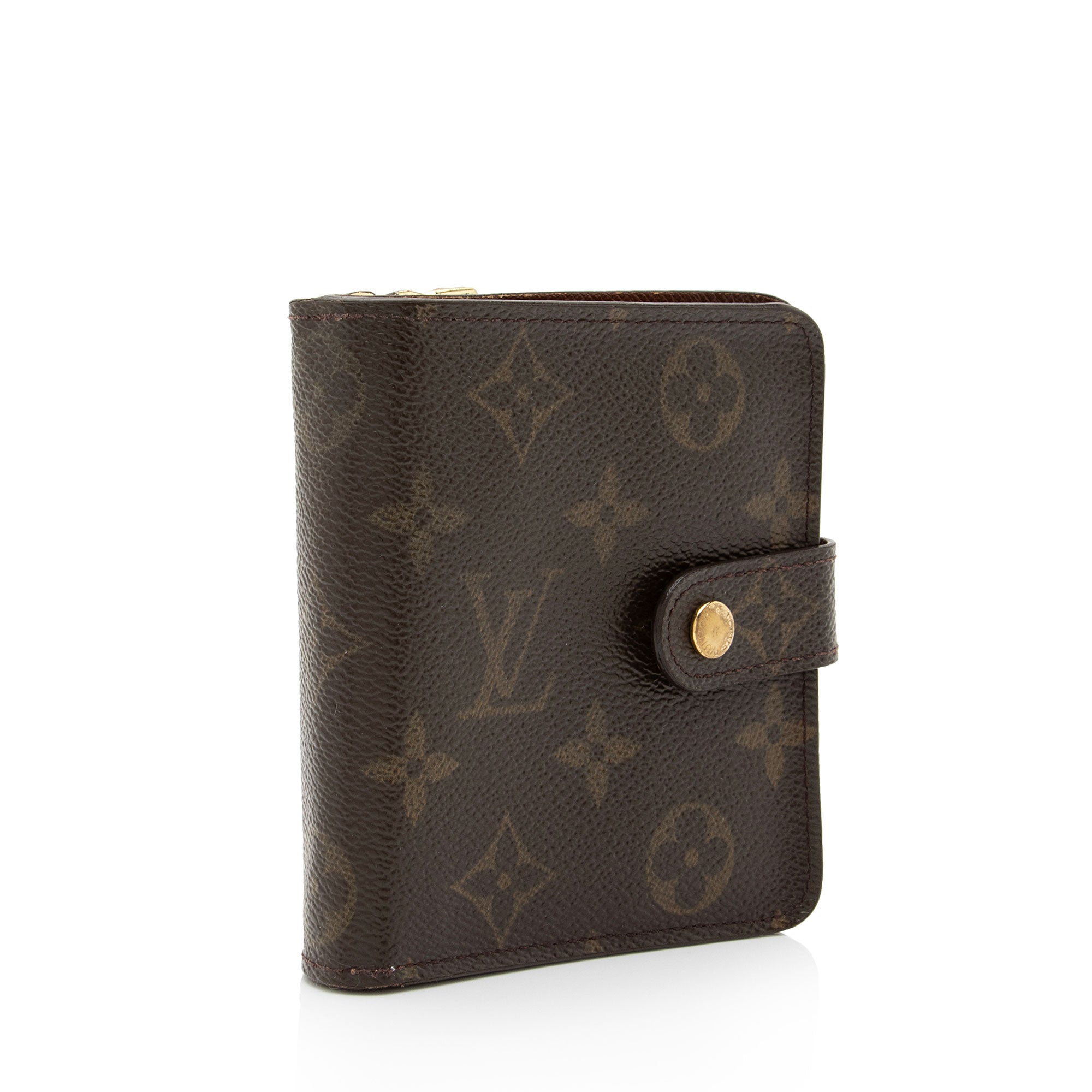 Louis Vuitton Vintage Monogram Canvas Zipped Compact Wallet (SHF-slTJTi)