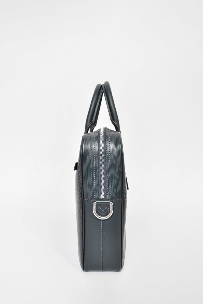 Louis Vuitton Grey Epi Leather Zip Briefcase (No Strap)