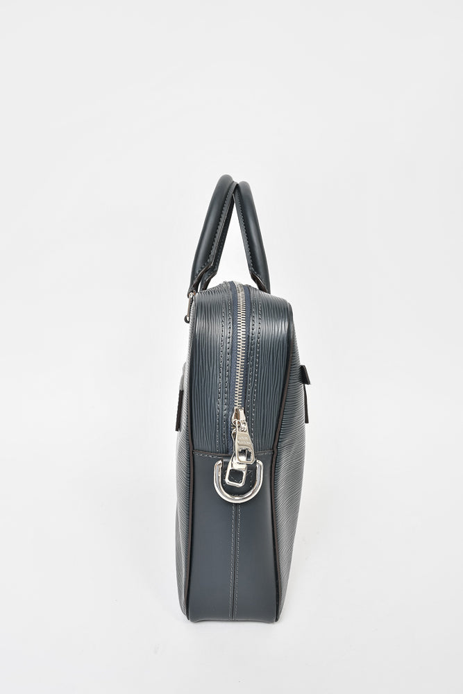 Louis Vuitton Grey Epi Leather Zip Briefcase (No Strap)