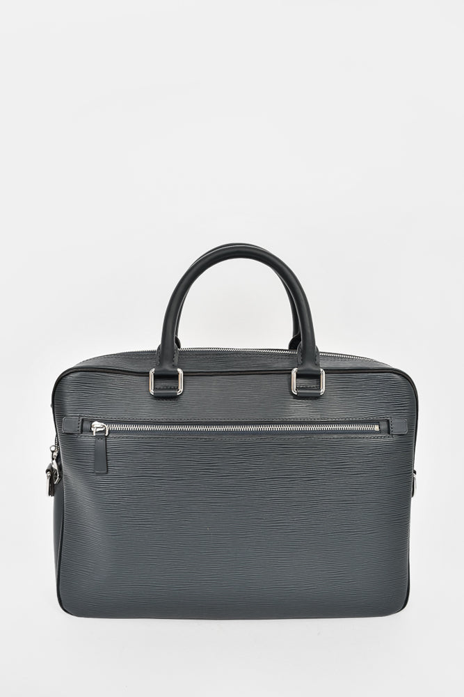 Louis Vuitton Grey Epi Leather Zip Briefcase (No Strap)