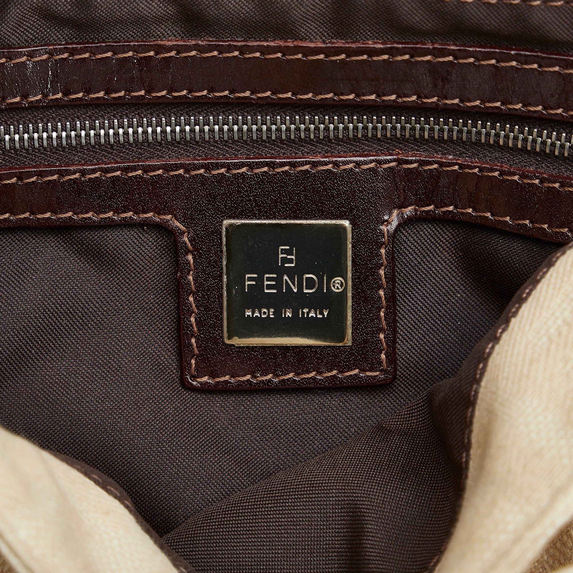 FENDI Zucca Mamma Forever Brown