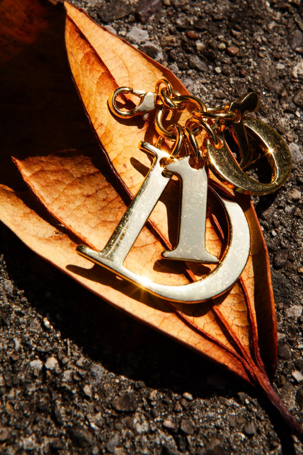 CHRISTIAN DIOR Lady Dior Bag Charm Gold