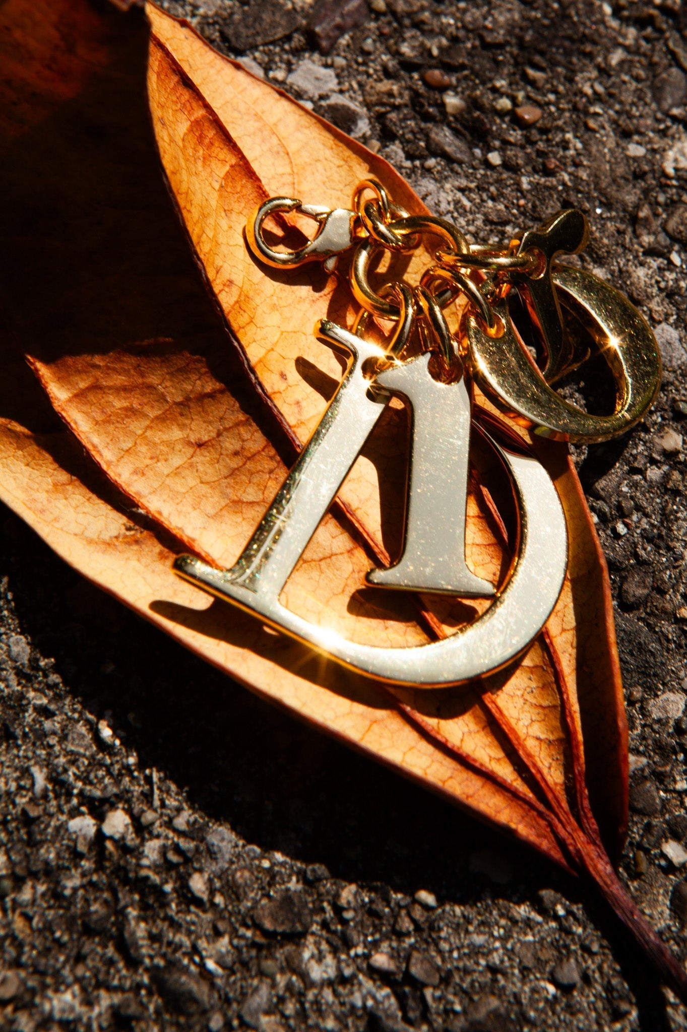 CHRISTIAN DIOR Lady Dior Bag Charm Gold