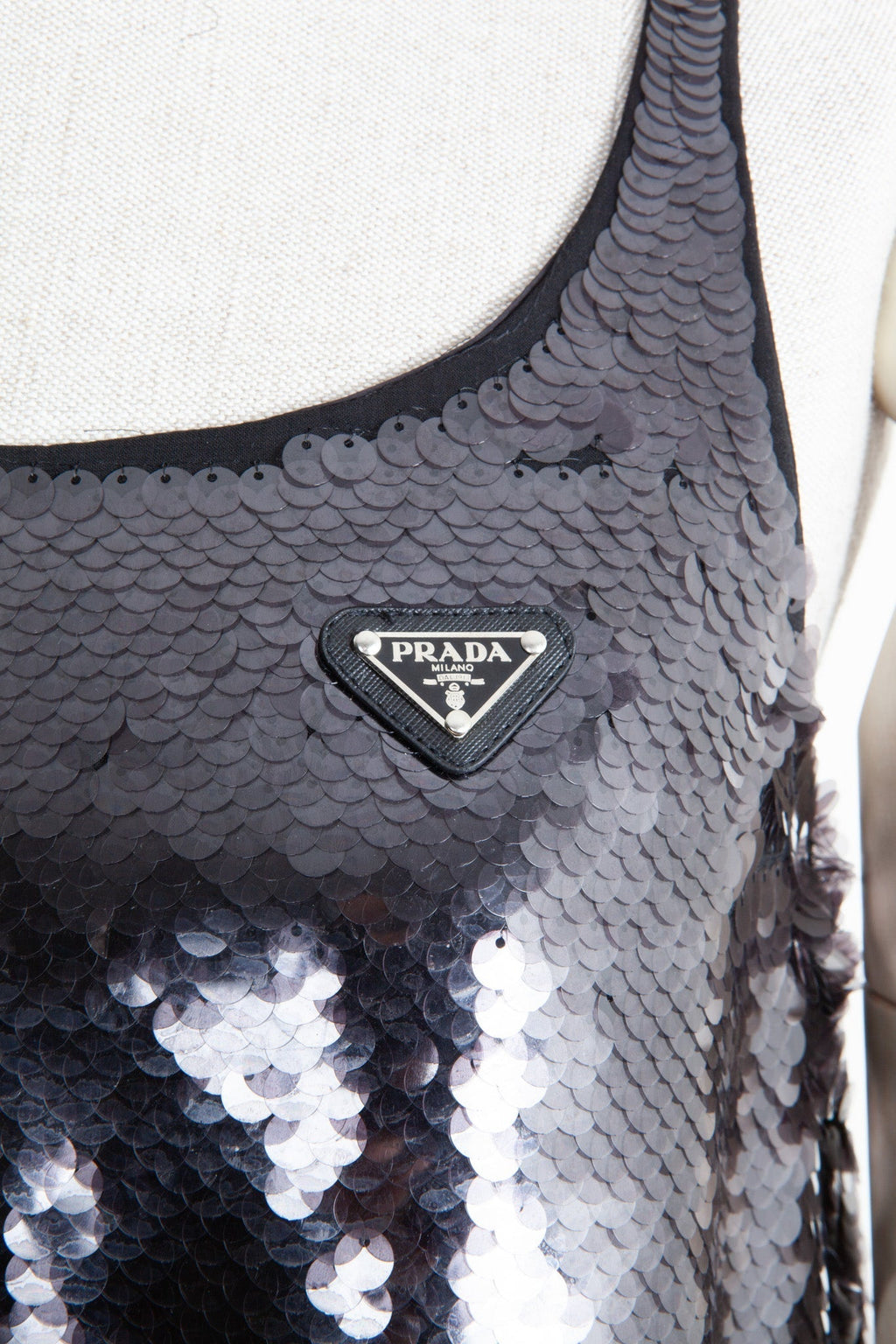 PRADA Dress Sequins Black