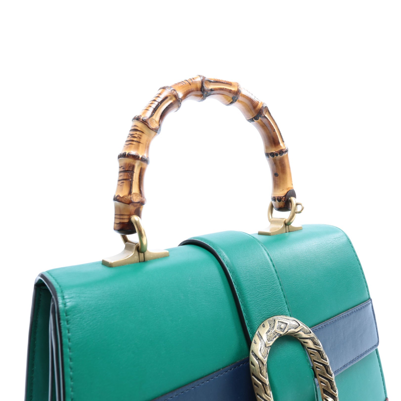 GUCCI Dionysus Medium Bamboo Top Handle - Green