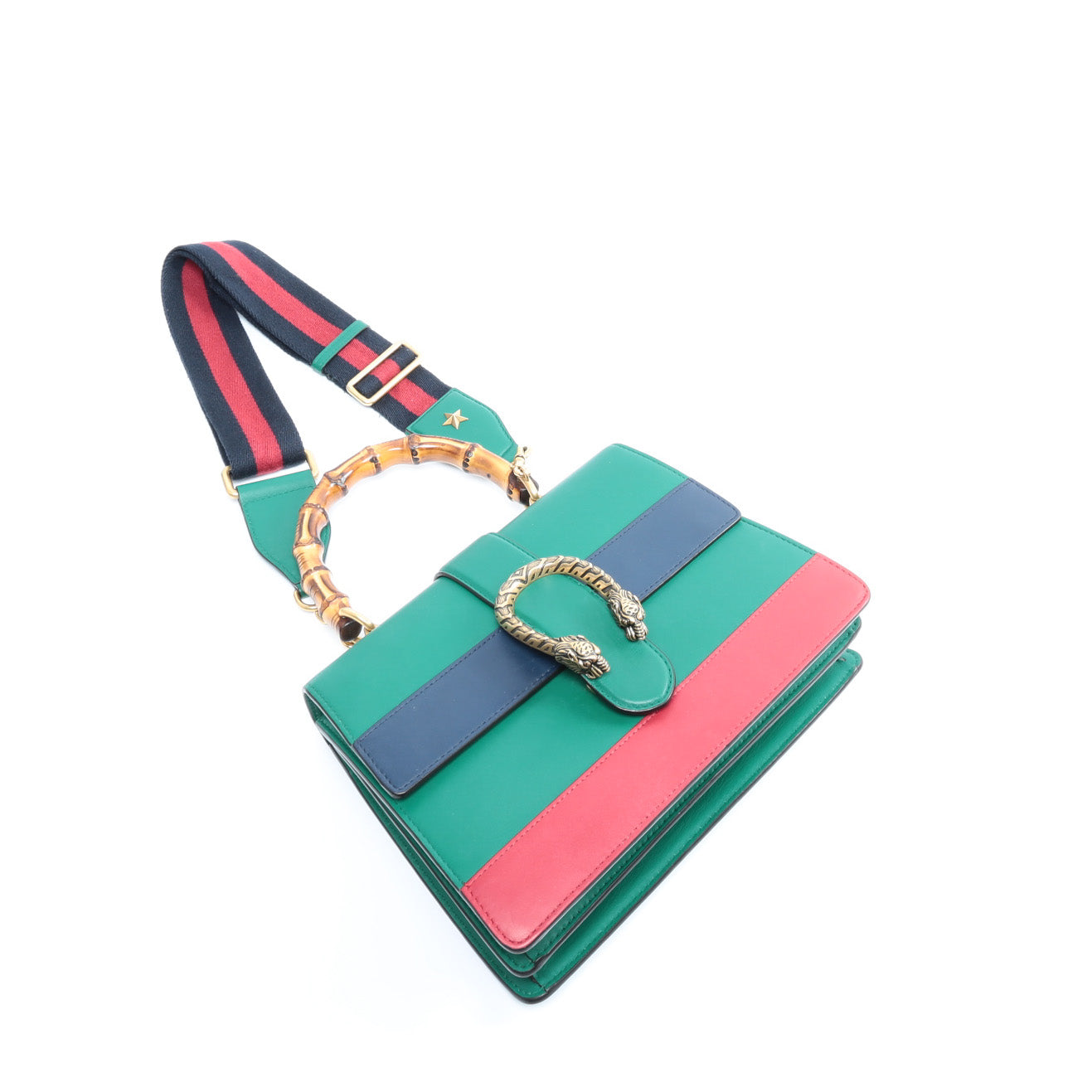 GUCCI Dionysus Medium Bamboo Top Handle - Green