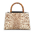 GUCCI Small Bamboo Nymphaea Pony Hair Satchel