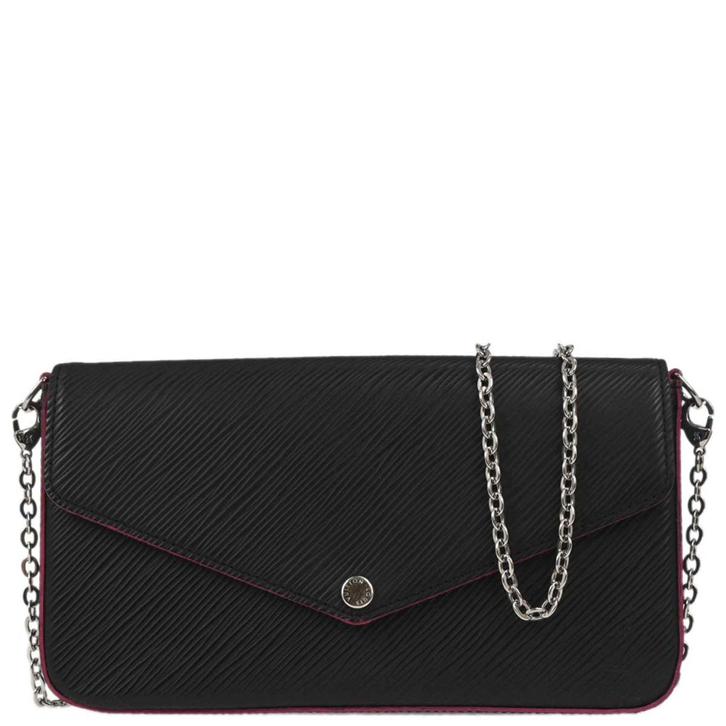 Louis Vuitton 2017 Black Epi Pochette Felicie Shoulder Bag M64579