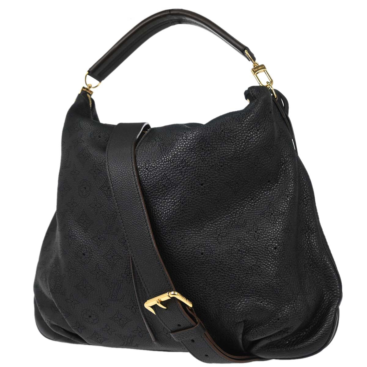 Louis Vuitton Black Mahina Selene MM 2way Shoulder Handbag M93987