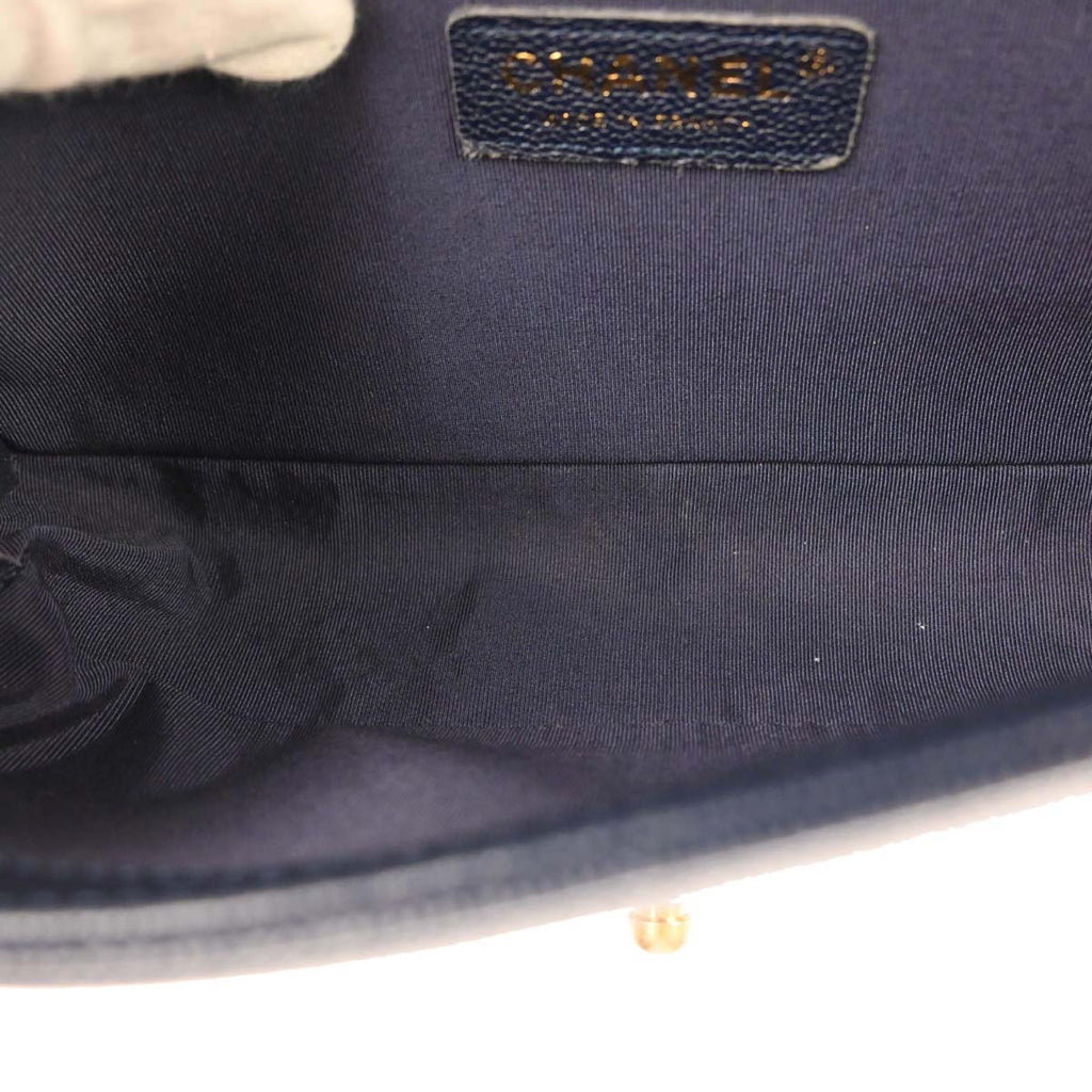 Boy Chanel 2018 Navy Caviar Skin Medium Shoulder Bag