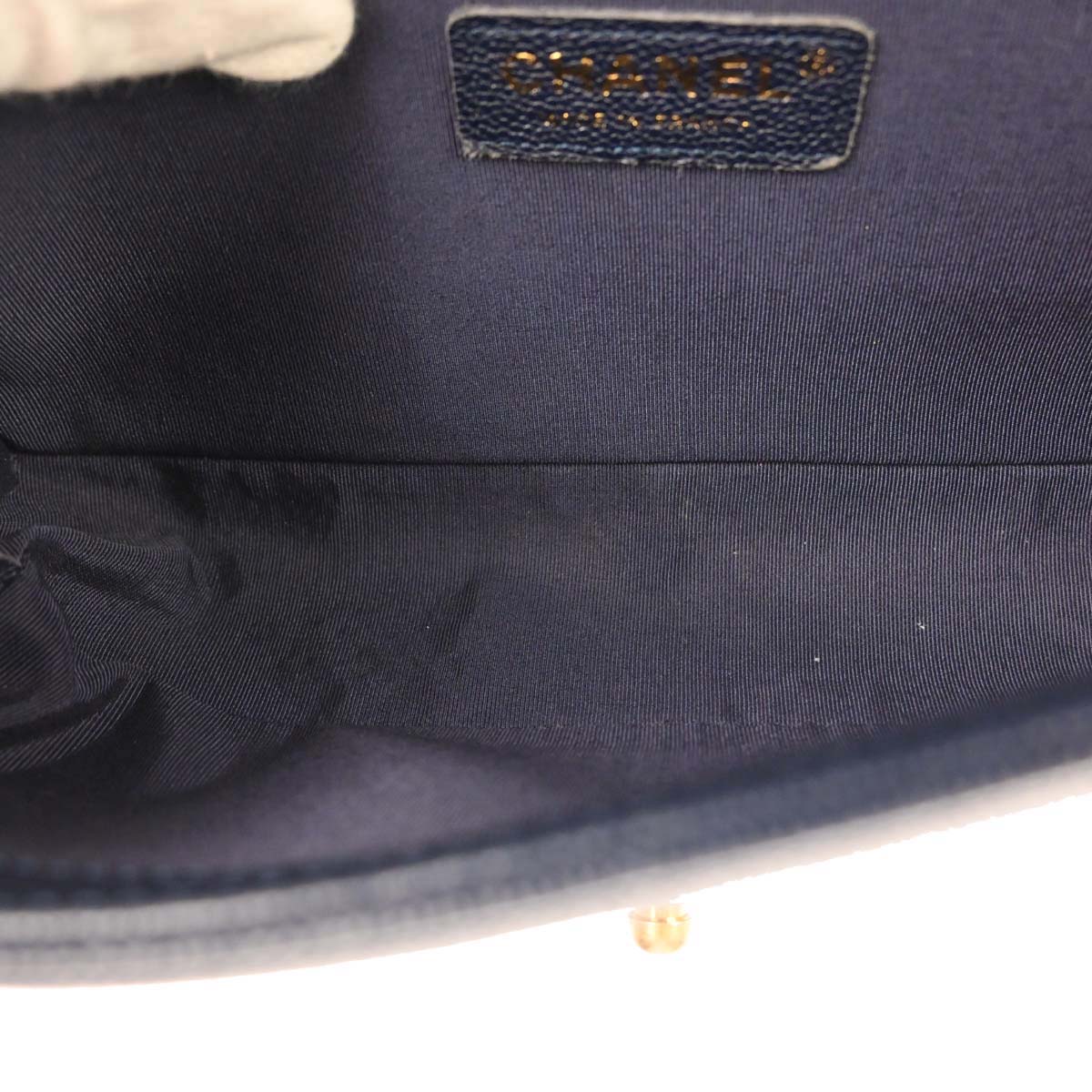 Boy Chanel 2018 Navy Caviar Skin Medium Shoulder Bag