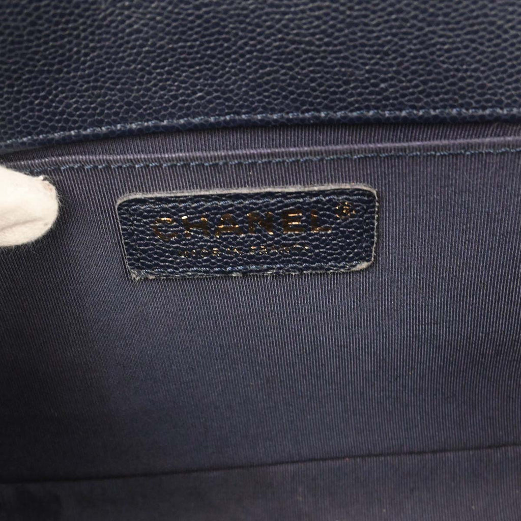 Boy Chanel 2018 Navy Caviar Skin Medium Shoulder Bag