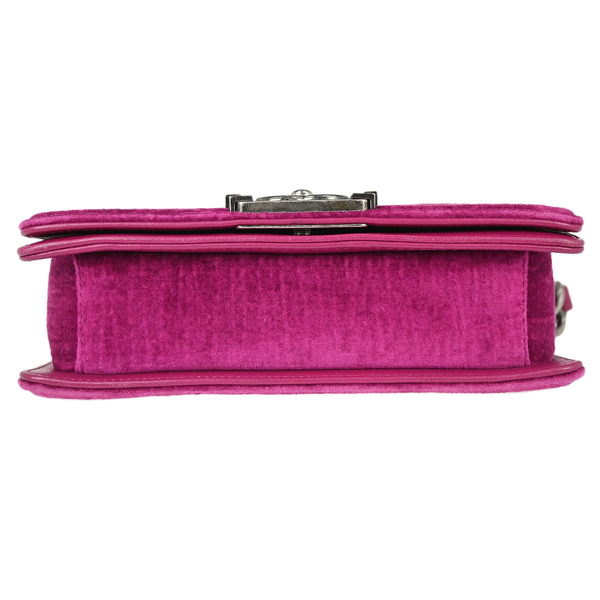 Boy Chanel 2012-2013 Pink Velvet Small Chain Shoulder Bag