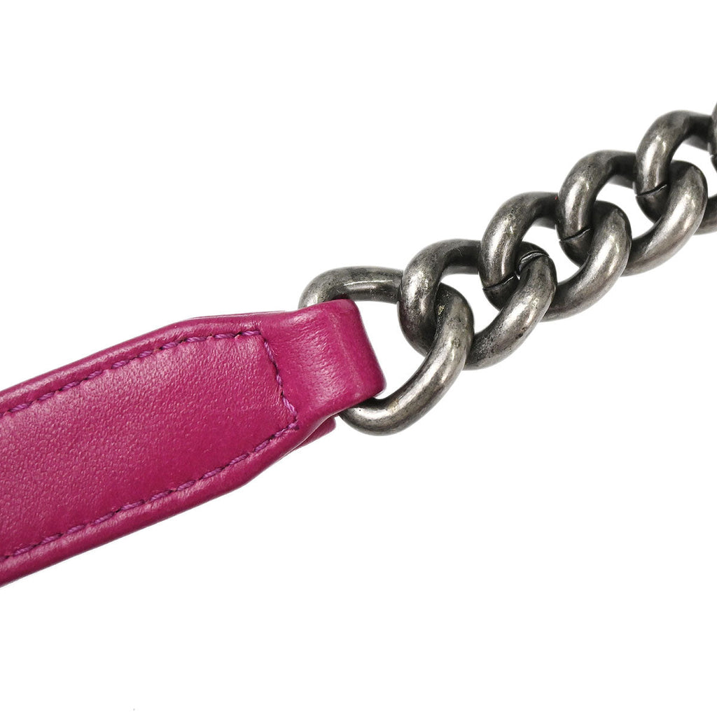 Boy Chanel 2012-2013 Pink Velvet Small Chain Shoulder Bag